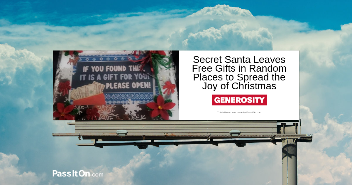 A Secret Santa Is Leaving Free Gifts in Random Places to Spread the Joy of Christmas 