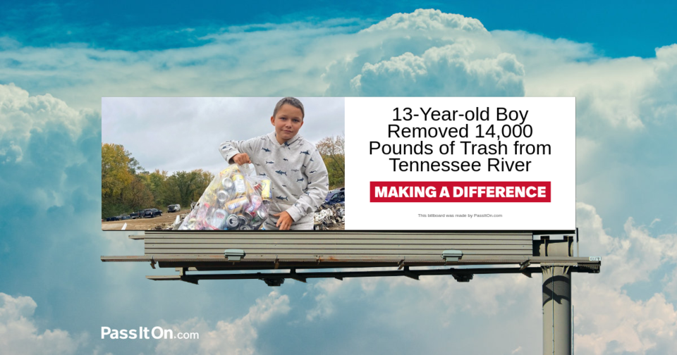 13-Year-old Boy Removed 14,000 Pounds of Trash from Tennessee River 