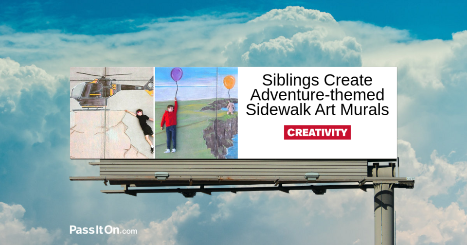 Siblings Create Adventure-themed Sidewalk Art Murals 