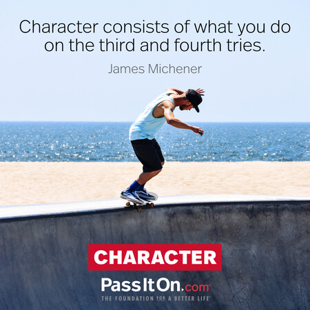 Character consists of what you do on the third and fourth tries. #<Author:0x00007f7fb6462e58>