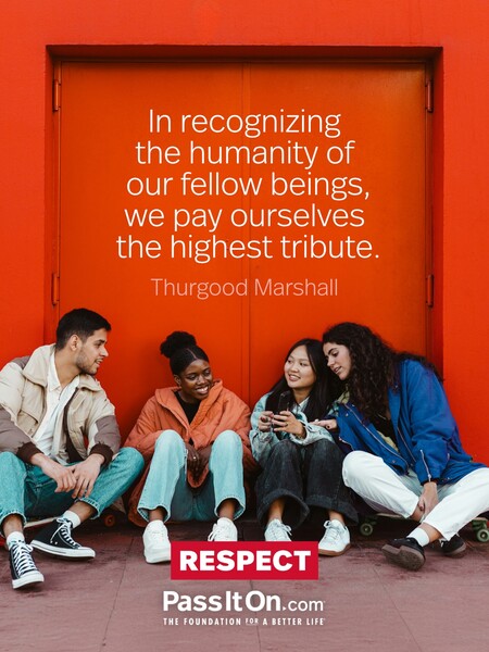 In recognizing the humanity of our fellow beings, we pay ourselves the highest tribute. #<Author:0x00007f7fb5581560>