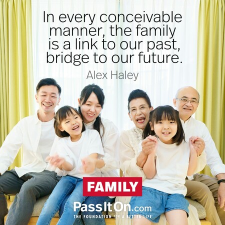 In every conceivable manner, the family is a link to our past, bridge to our future.
 #<Author:0x00007fdb04c7a510>