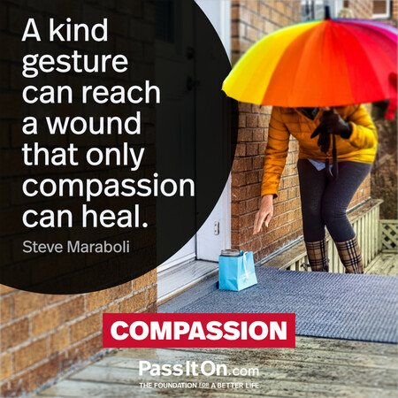 A kind gesture can reach a wound that only compassion can heal. #<Author:0x00007f7fb5a22808>