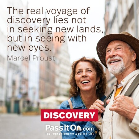 The real voyage of discovery consists of not in seeking new landscapes but in having new eyes. #<Author:0x00007f7fb62f0660>