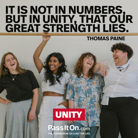 It is not in numbers, but in unity, that our great strength lies. #<Author:0x00007f7fb55c9c48>