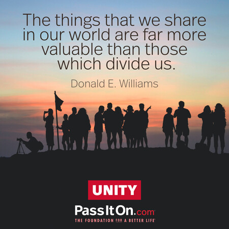 The things that we share in our world are far more valuable than those which divide us. #<Author:0x00007f7fb492fc80>