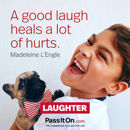 A good laugh heals a lot of hurts. #<Author:0x00007f7fb6415158>