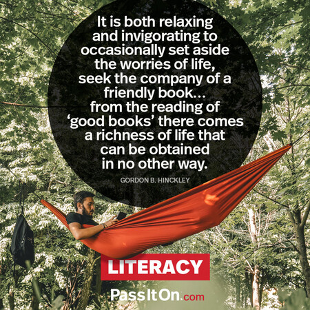 life, seek the company of a friendly book… from the reading of ‘good books’ there comes a richness of life that can be obtained in no other way. #<Author:0x00007f7fb4867d20>