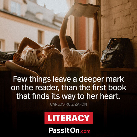 Few things leave a deeper mark on the reader, than the first book that finds its way to her heart. #<Author:0x00007f7fb482b550>