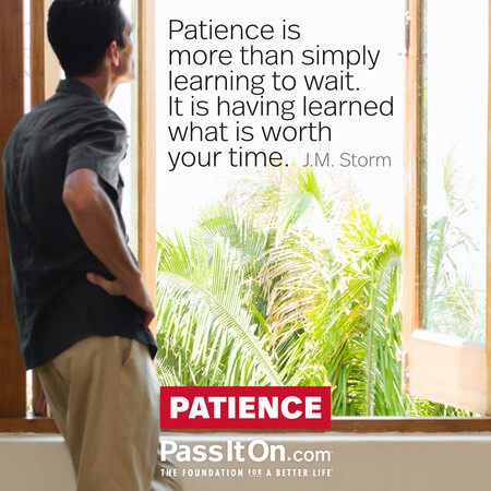 Patience is more than simply learning to wait. It is having learned what is worth your time. #<Author:0x00007f7fb55a0140>
