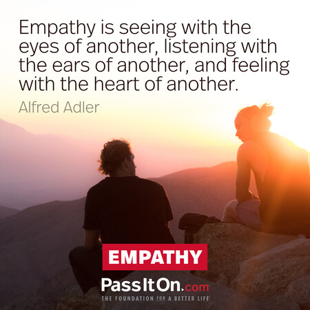 Empathy is seeing with the eyes of another, listening with the ears of another, and feeling with the heart of another. – Alfred Adler #<Author:0x00007f7fb58c7f80>