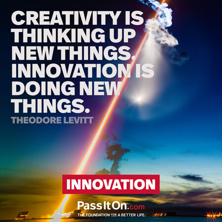 Creativity is thinking up new things. Innovation is doing new things. #<Author:0x00007f7fb63f4390>