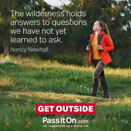 The wilderness holds answers to questions we have not yet learned to ask. #<Author:0x00007f7fb6311400>