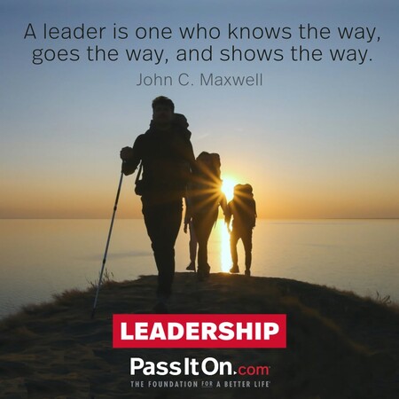 A leader is one who knows the way, goes the way, and shows the way. #<Author:0x00007f7fb5863990>