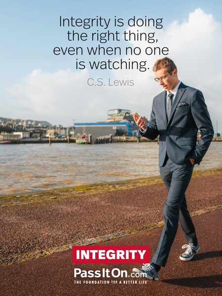 Integrity is doing the right thing, even when no one is watching. #<Author:0x00007f7fb59b3fc0>