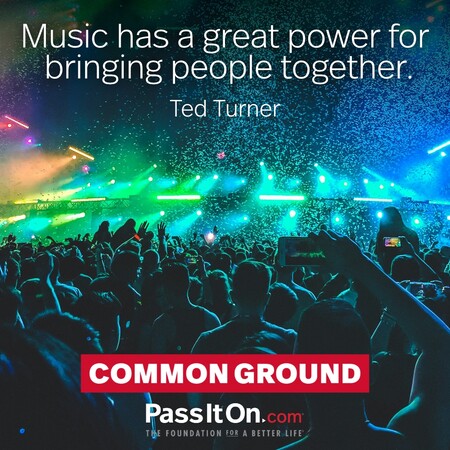 Music has a great power for bringing people together. #<Author:0x00007f7fb4836e00>