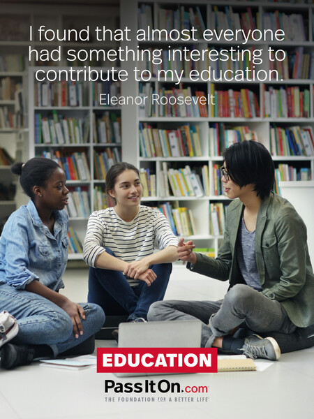 I found that almost everyone had something interesting to contribute to my education. #<Author:0x00007f7fb49630d0>